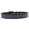 Unconditional Love Sprinkles Blue Crystals Dog CollarBlack Size 12 UN851370